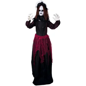 Automate Halloween - PTIT CLOWN - Double tête - 180 cm - Décoration animée - Effets sonores - Effets lumineux pas cher