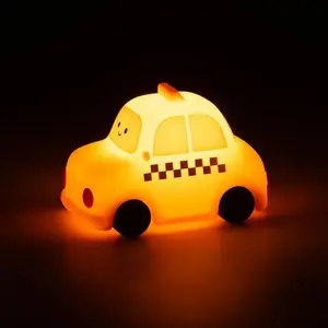 Veilleuse rechargeable en silicone voiture taxi pas cher
