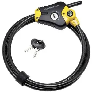 Comparateur de prix : Masterlock Python - Kabelslot - 180cm x 10mm - 4 sleutels - Zwart