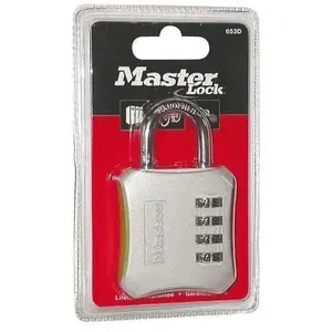 Cadenas à 4 chiffres en acier 50mm - MASTER LOCK pas cher