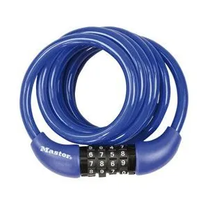 Antivol câble Master Lock 1,80m x 8mm avec combinaison pour vélo loisir adulte - Marque MASTER LOCK pas cher
