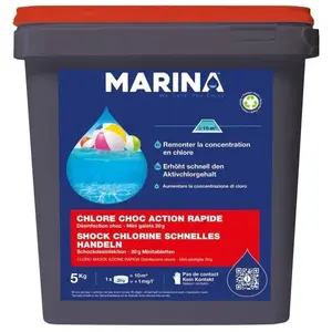 MARINA Chlore Choc Action Rapide Galets 20g - 5kg PiscineVendu parcdiscount