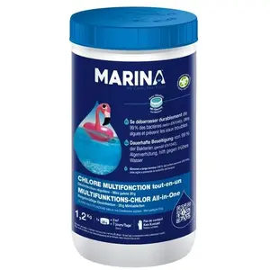 MARINA Chlore Multifonction Mini Galets 20g 1,2KG PiscineVendu parcdiscount