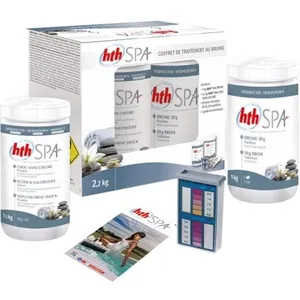 Coffret traitement au brome HTH pour spa gonflable pas cher