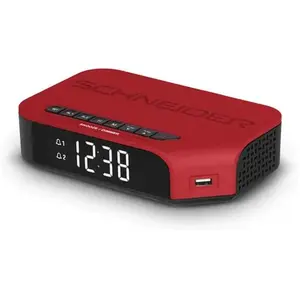 Radio réveil Schneider Viva Rouge pas cher