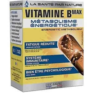 Comparateur de prix : Eric Favre Tonus & Immunité Vitamine B Max Métabolisme Énergétique 90 comprimés
