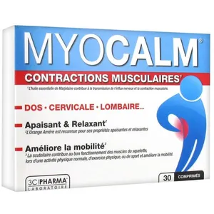 3C Pharma Myocalm 30 comprimésVendu paratida-sante-discount-fr