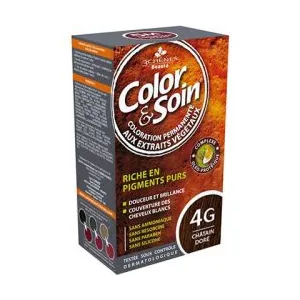 Comparateur de prix : Les 3 Chênes Color & Soin Coloration Permanente N°4G Chatain Doré
