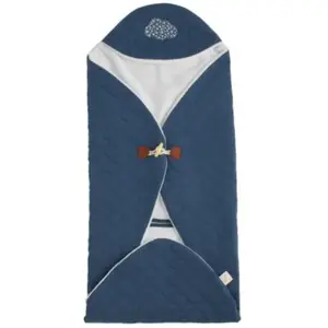 Comparateur de prix : Couverture Nomade À Capuche En Coton Matelassé