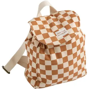 Sauthon Sac à dos maternelle en coton imprimé damier - PETIT CHOU pas cher