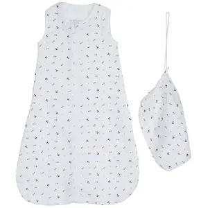 SAUTHON Gigoteuse - lange coton bio 70cm - miss fleur de lune blanc pas cher