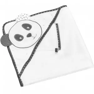 Sauthon Cape de bain + gant panda Chao Chao (75 x 75 cm) pas cher