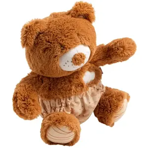 Sauthon Peluche Ours Marron Avec Détails Brodés pas cher