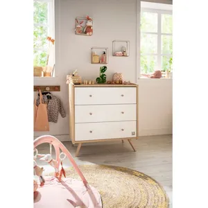 Comparateur de prix : SAUTHON Commode 3 tiroirs Access Blanc Bois