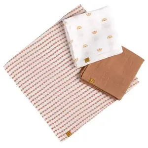 Lot De 3 Langes Coton Bio 70 X 70 Sunlight - Sauthon Baby DecoVendu parrakuten
