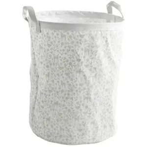 SAUTHON Panier de rangement 31x39x31cm en coton blanc pas cher