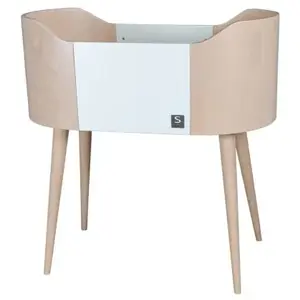 Sauthon Original Berceau Galopin bois/blanc pieds bois (90 x 50 cm) pas cher