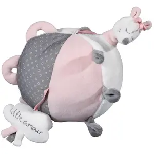 Jouet d'éveil pour bébé - SAUTHON - Balle en velours Rose - Diamètre 1... pas cher