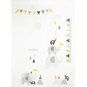 Stickers muraux - Babyfan - Eléphant - Papier gris - Décoration chambre bébé - Non toxique pas cher