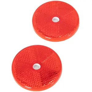 2 catadioptres ronds rouges 2en1 norauto pas cher