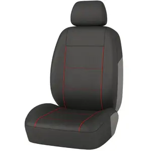 1 housse universelle siège avant voiture 1er prix noir et rouge pas cher