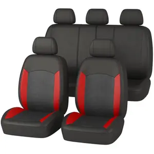 Jeu complet de housses universelles voiture norauto deimos rouge et noir avec certificat kba pas cher