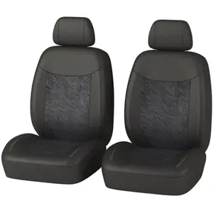Jeu de 2 housses universelles sièges avant voiture norauto titan noir ... pas cher