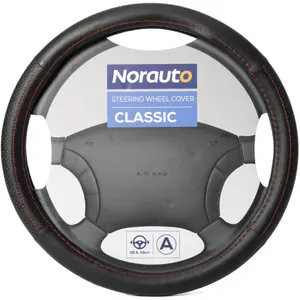 Couvre volant classic norauto noir / rouge