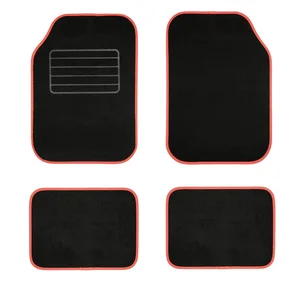 4 tapis universel en moquette noir