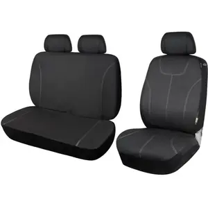 Jeu de 2 housses universelles sièges avant voiture norauto saturn noir avec certificat kba pas cher
