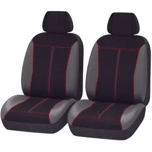 Jeu de 2 housses universelles sièges avant voiture norauto mars noir avec certificat kba pas cher