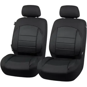 Jeu de 2 housses universelles sièges avant voiture voiture norauto neptune noir avec certificat kba pas cher