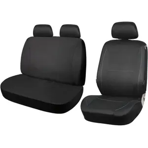 Jeu de 2 housses universelles sièges avant voiture 1er prix noir avec certificat kba pas cher