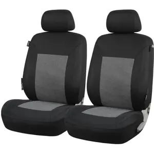 Jeu de 2 housses universelles sièges avant voiture norauto eris gris avec certificat kba pas cher