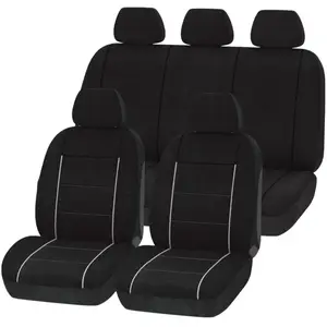 Jeu complet de housses universelles voiture 1er prix noir et gris pas cher
