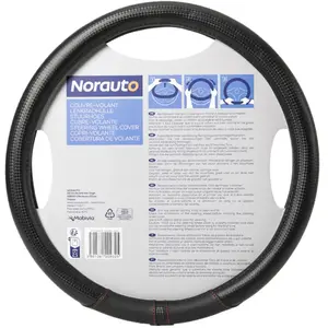 Couvre volant norauto carbone noir