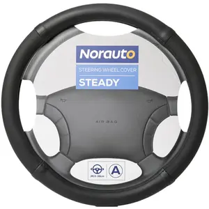 Couvre volant norauto classic cuir noir pas cher