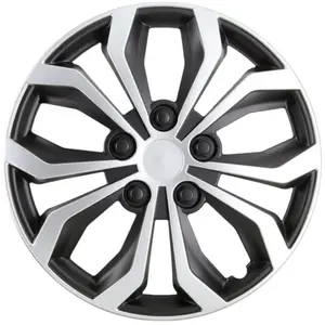 4 enjoliveurs gris/noir mat norauto coq 14 pouces