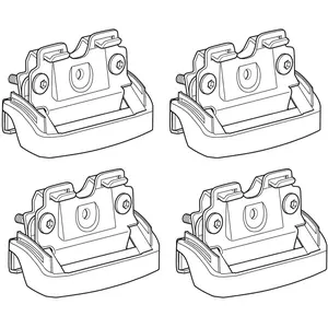 4 pattes de fixation norauto 112 pas cher