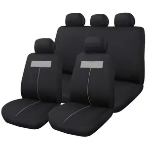 Jeu complet de housses universelles voiture 1er prix noir et gris pas cher