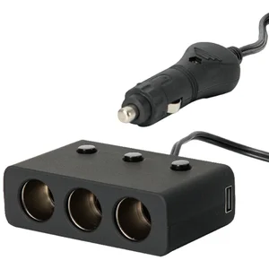 Triple prise allume cigare norauto avec deux ports usb - 12 v/24 v 10 a pas cher