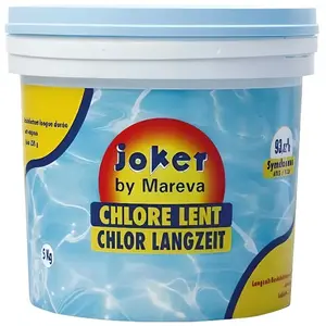 Chlore lent Joker MAREVA galets pour piscine - 5 kg - 250 g - 100766UVendu parcdiscount