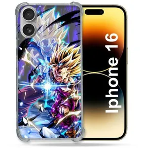 COKITEC Coque Renforcée Pour Apple Iphone 16 Manga Dragon Ball Sangohan Duo pas cher