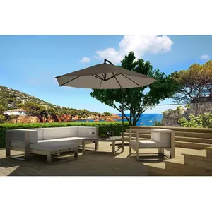 Comparateur de prix : Parasol déporté - PORTICCIO - Concept Usine - toile ronde - 3 x 3 m - couleur Gris