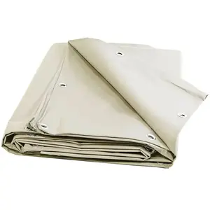 Bâche pour Carport Ivoire 3x4 m effet Anti-Chaleur 680CP2 - TECPLAST - Qualité 15 ans - Pour abri de voiture pas cher