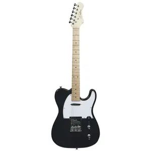 Guitare électrique Woodbrass TL100 Noire - Guitare polyvalente idéale ... pas cher