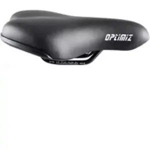 Selle loisir optimiz confort mixte noir rail acier (251 x 283mm) pas cher