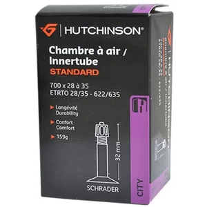 Chambre à air - HUTCHINSON - 700x28/35 - Caoutchouc - Noir - Compatible VTC et traditionnel pas cher