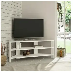 Meuble TV dangle blanc - rangements ouverts MARFA pas cher