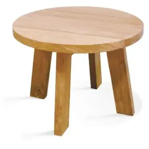 Oviala - Ronde salontafel van gerecycled massief teakhout, 50 cm pas cher